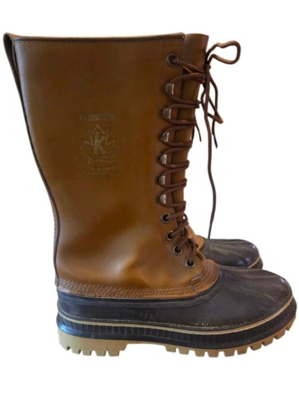 Vintage Sorel Frontier Kaufman Pac Boots Canada Leather Size 7